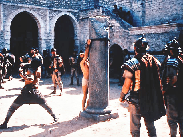 Jesus, although He was innocent, was subjected to the brutality of Roman scourging.